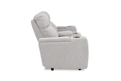 Mor Furniture Reclining Loveseats|Loveseats|Rhys 2 Power Console Loveseat In Gray