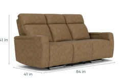 Mor Furniture Reclining Sofas|Sofas|Rhys 2 Power Sofa In Brown