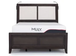 Mor Furniture Bedroom Sets|Riley Bookcase Bed, Dresser, Mirror & Nightstand In Carbonite, Ca King