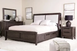 Mor Furniture Beds|Riley Bookcase Bed In Carbonite, Ca King