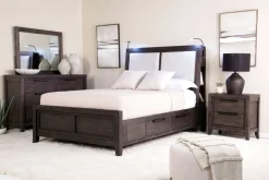 Mor Furniture Beds|Riley Bookcase Bed In Carbonite, Ca King