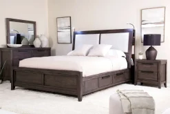 Mor Furniture Beds|Riley Bookcase Bed In Carbonite, Ca King