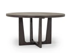 Mor Furniture Round Dining Sets|Dining Room Sets|Riley Round Dining Table & 5 Chairs In Carbonite