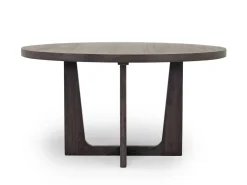 Mor Furniture Round Dining Sets|Dining Room Sets|Riley Round Dining Table & 5 Chairs In Carbonite