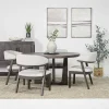 Mor Furniture Seating For 4|Round Dining Sets|Riley Round Dining Table & 4 Chairs In Carbonite