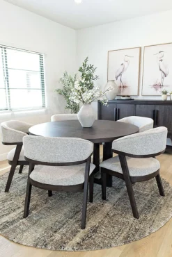 Mor Furniture Dining Chairs|Riley Upholstered Arm Chair In Carbonite