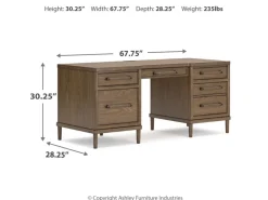 Mor Furniture Desks|Roanhowe Office Desk In Brown