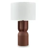 Mor Furniture Shop All Lighting & Lamps|Office Lighting|Rowandale Table Lamp In Brick Red