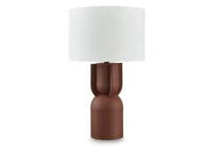 Mor Furniture Shop All Lighting & Lamps|Office Lighting|Rowandale Table Lamp In Brick Red