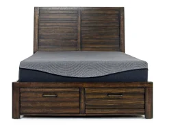 Mor Furniture Beds|Ruff Hewn Panel Bed In , Queen Brown