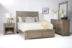 Mor Furniture Beds|Ruff Hewn Panel Bed In , Queen Brown