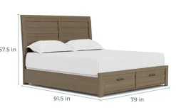 Mor Furniture Beds|Ruff Hewn Panel Bed In , Queen Brown