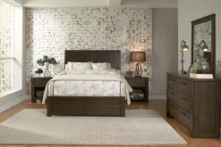 Mor Furniture Beds|Ruff Hewn Panel Bed In , Queen Brown
