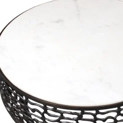 Mor Furniture Outdoor Coffee Tables|Sabena Outdoor Round Coffee Table In Black