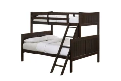 Mor Furniture Kids Beds & Bunk Beds|Sami Bunk Bed W/ Ladder In Espresso, Twin/ Twin