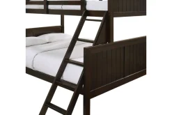 Mor Furniture Kids Beds & Bunk Beds|Sami Bunk Bed W/ Ladder In Espresso, Twin/ Twin