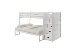 Mor Furniture Kids Beds & Bunk Beds|Sami Bunk Bed W/ Storage Steps In Espresso, Twin/Twin, Right Facing