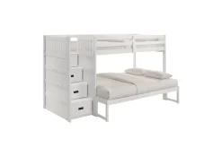 Mor Furniture Kids Beds & Bunk Beds|Sami Bunk Bed W/ Storage Steps In Espresso, Twin/Twin, Right Facing