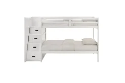 Mor Furniture Kids Beds & Bunk Beds|Sami Bunk Bed W/ Storage Steps In Espresso, Twin/Twin, Right Facing