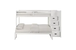 Mor Furniture Kids Beds & Bunk Beds|Sami Bunk Bed W/ Storage Steps In Espresso, Twin/Twin, Right Facing