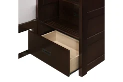 Mor Furniture Kids Beds & Bunk Beds|Sami Bunk Bed W/ Storage Steps In Espresso, Twin/Twin, Right Facing