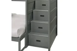 Mor Furniture Kids Beds & Bunk Beds|Sami Bunk Bed W/ Storage Steps In Espresso, Twin/Twin, Right Facing