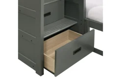 Mor Furniture Kids Beds & Bunk Beds|Sami Bunk Bed W/ Storage Steps In Espresso, Twin/Twin, Right Facing