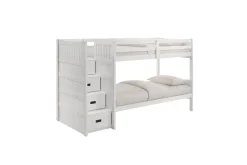 Mor Furniture Kids Beds & Bunk Beds|Sami Bunk Bed W/ Storage Steps In Espresso, Twin/Twin, Right Facing