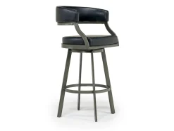 Mor Furniture Barstools|Saturn Bar Height Swivel Stool In Mineral & Black