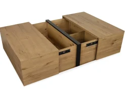 Mor Furniture Coffee Tables|Sawyer Square Coffee Table In Rustic Caramel