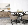 Mor Furniture Seating For 6|Counter Height Dining Sets|Sequoia Counter Height Dining Table, 4 Stools & Bench In Espresso