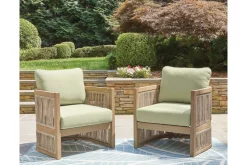 Mor Furniture Outdoor Lounge Chairs|Serena Shores Outdoor Lounge Chair In Beige/Green, Set Of 2