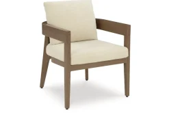 Mor Furniture Outdoor Dining Sets|Serene Bay Outdoor Dining Table & 4 Arm Chairs In Dark Brown