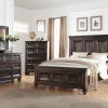 Mor Furniture Bedroom Sets|Sevilla Panel Bed, Dresser, Mirror & Nightstand In Walnut, Queen