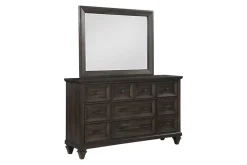 Mor Furniture Bedroom Sets|Sevilla Panel Bed, Dresser, Mirror & Nightstand In Walnut, Queen