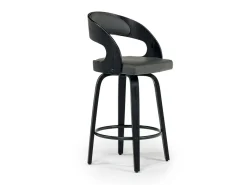 Mor Furniture Counter Height Stools|Barstools|Shelly Counter Height Swivel Stool In Black & Gray