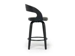 Mor Furniture Counter Height Stools|Barstools|Shelly Counter Height Swivel Stool In Black & Gray