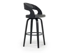 Mor Furniture Barstools|Shelly Swivel Barstool In Black & Gray