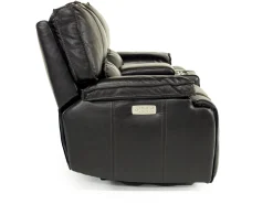 Mor Furniture Reclining Loveseats|Loveseats|Sofia 3 Power Console Loveseat In Brown Leather