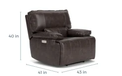 Mor Furniture Recliners|Sofia 3 Power Recliner In Brown Leather