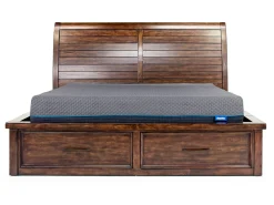 Mor Furniture Beds|Sonora Sleigh Bed W/ Storage In Brown, Queen