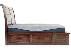 Mor Furniture Beds|Sonora Sleigh Bed W/ Storage In Brown, Queen