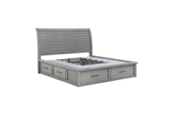 Mor Furniture Beds|Sonora Sleigh Bed W/ Storage In Brown, Queen