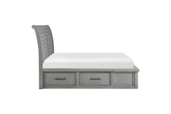 Mor Furniture Beds|Sonora Sleigh Bed W/ Storage In Brown, Queen