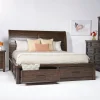 Mor Furniture Bedroom Sets|Sonora Sleigh Bed W/ Storage, Dresser, Mirror & Nightstand In Brown, Queen