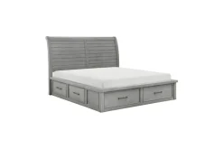 Mor Furniture Bedroom Sets|Sonora Sleigh Bed W/ Storage, Dresser, Mirror & Nightstand In Brown, Queen