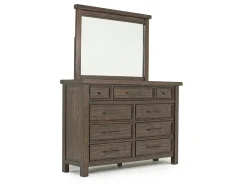 Mor Furniture Bedroom Sets|Sonora Sleigh Bed W/ Storage, Dresser, Mirror & Nightstand In Brown, Queen