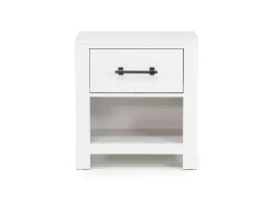 Mor Furniture Bedroom Sets|St Regis Panel Headboard, Dresser, Mirror & Nightstand In White, Twin