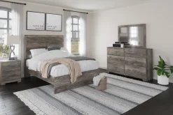 Mor Furniture Beds|Stelsie Panel Bed In Gray, Full