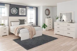 Mor Furniture Beds|Stelsie Panel Bed In Gray, Full